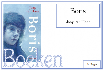 Boekenbingo: Boris - Jaap ter Haar - jufinger.nl