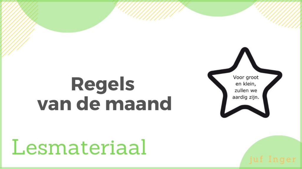 regels van de maand