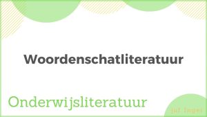 woordenschatliteratuur