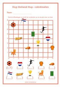 Hup Holland Hup - werkblad coördinaten