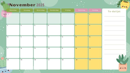 Kalender planten 2025-2026 - klein