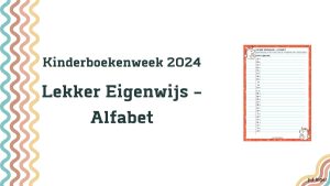 Lekker Eigenwijs - Alfabet