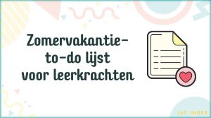 Zomervakantie-to-do lijst